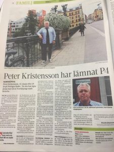 NT-artiklen "Peter Kristensson har lämnar P4"